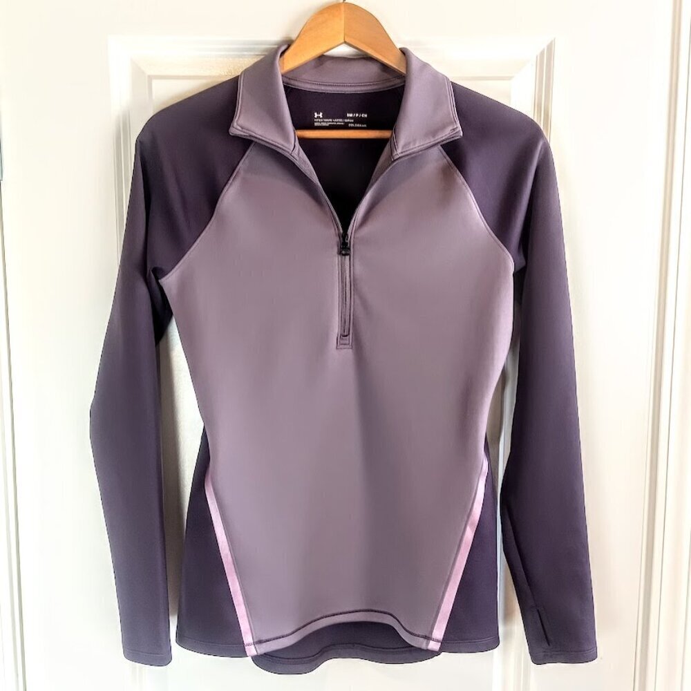 Under Armour ColdGear 1/2 Zip Color Block Pullover Top